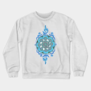 Mint Green, Blue & Aqua Super Boho Medallions Crewneck Sweatshirt